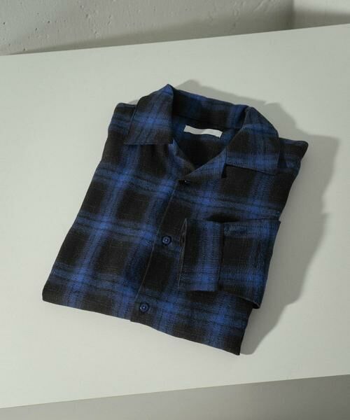 SENSE OF PLACE by URBAN RESEARCH/センスオブプレイス バイ アーバンリサーチ オンブレーチェックシャツ ブルー L
