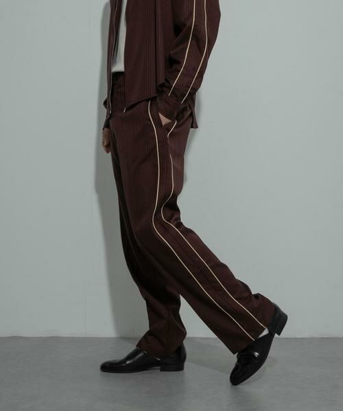 SENSE OF PLACE by URBAN RESEARCH / センスオブプレイス バイ アーバンリサーチ その他パンツ | サイドラインピンストライプスラックス(オレンジ)