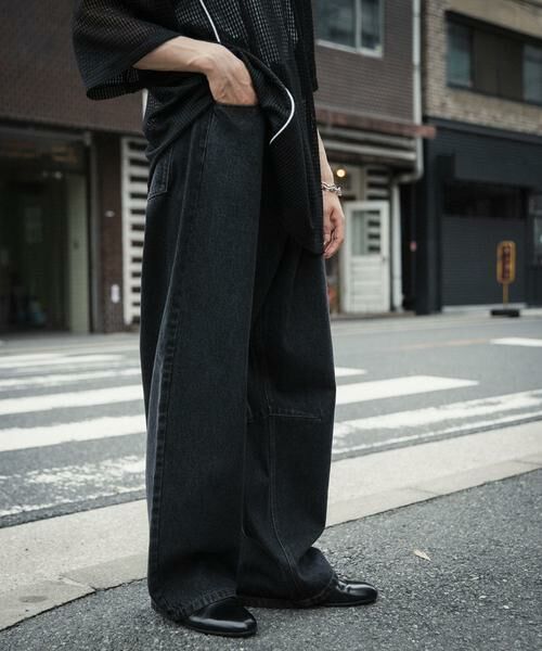 SENSE OF PLACE by URBAN RESEARCH / センスオブプレイス バイ アーバンリサーチ デニムパンツ | カーブデニムパンツ(ブラック)