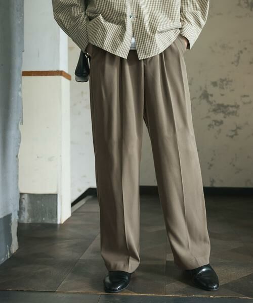 SENSE OF PLACE by URBAN RESEARCH / センスオブプレイス バイ アーバンリサーチ その他パンツ | ダブルタックワイドスラックス | 詳細1