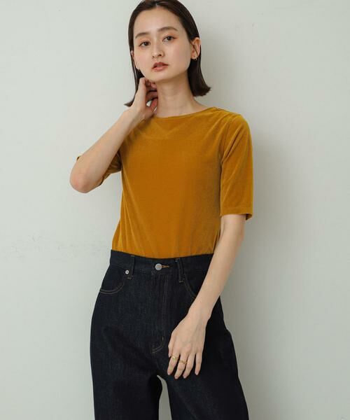 SENSE OF PLACE by URBAN RESEARCH / センスオブプレイス バイ アーバンリサーチ Tシャツ | シアーベロアTシャツ(半袖) | 詳細1