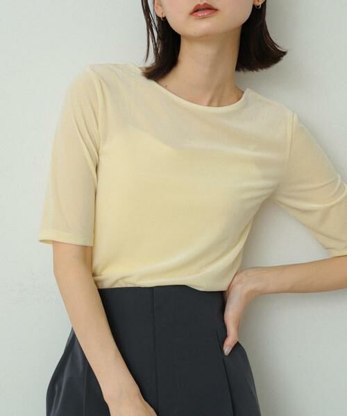 SENSE OF PLACE by URBAN RESEARCH / センスオブプレイス バイ アーバンリサーチ Tシャツ | シアーベロアTシャツ(半袖) | 詳細17