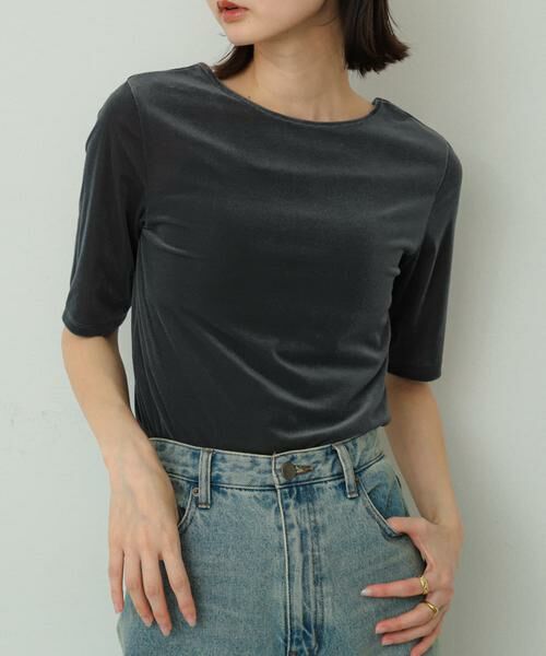 SENSE OF PLACE by URBAN RESEARCH / センスオブプレイス バイ アーバンリサーチ Tシャツ | シアーベロアTシャツ(半袖) | 詳細30