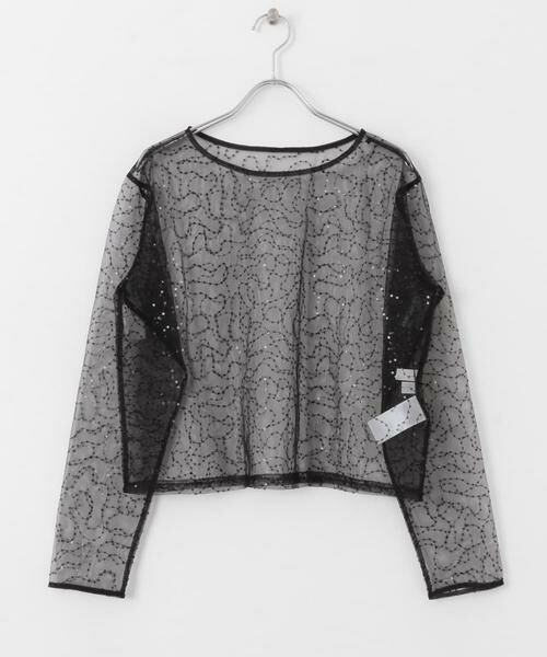 SENSE OF PLACE by URBAN RESEARCH / センスオブプレイス バイ アーバンリサーチ Tシャツ | スパンコールチュールトップ | 詳細6