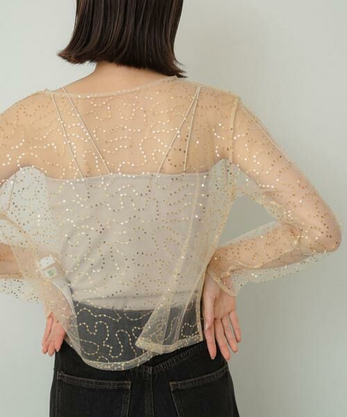 SENSE OF PLACE by URBAN RESEARCH / センスオブプレイス バイ アーバンリサーチ Tシャツ | スパンコールチュールトップ | 詳細10