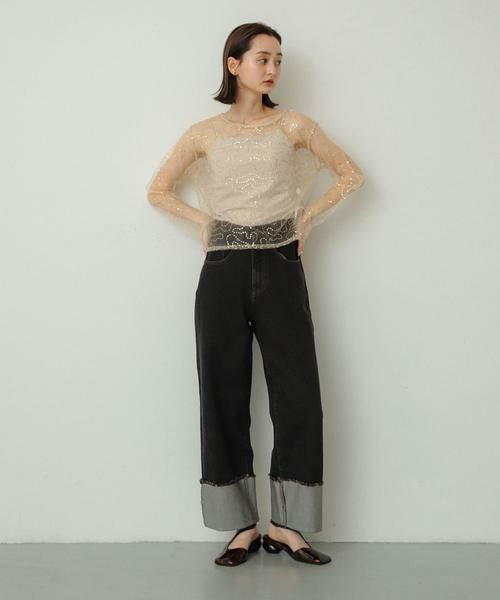 SENSE OF PLACE by URBAN RESEARCH / センスオブプレイス バイ アーバンリサーチ Tシャツ | スパンコールチュールトップ | 詳細11