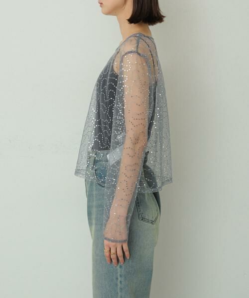 SENSE OF PLACE by URBAN RESEARCH / センスオブプレイス バイ アーバンリサーチ Tシャツ | スパンコールチュールトップ | 詳細18