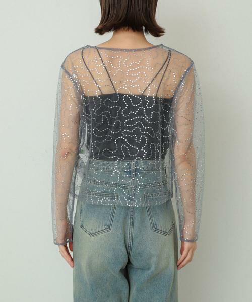 SENSE OF PLACE by URBAN RESEARCH / センスオブプレイス バイ アーバンリサーチ Tシャツ | スパンコールチュールトップ | 詳細19