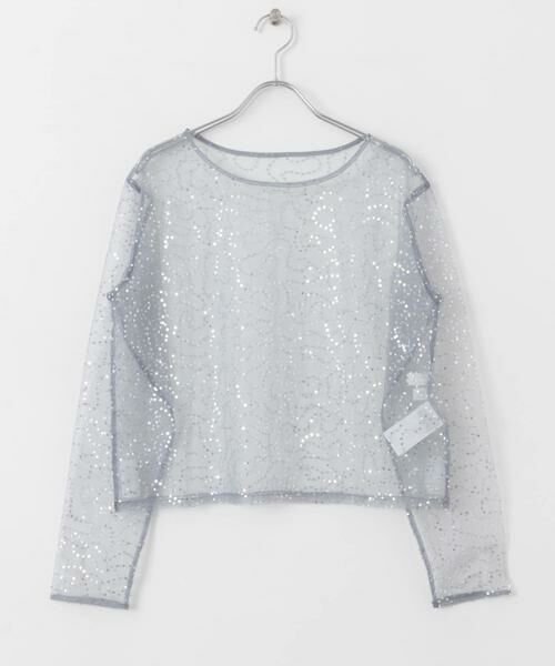 SENSE OF PLACE by URBAN RESEARCH / センスオブプレイス バイ アーバンリサーチ Tシャツ | スパンコールチュールトップ | 詳細21