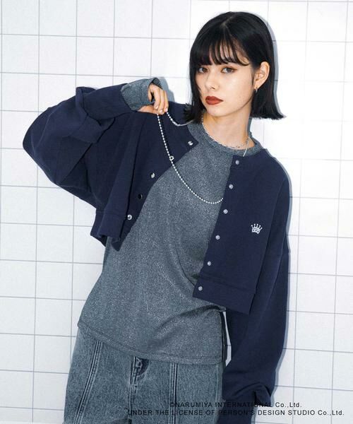 SENSE OF PLACE by URBAN RESEARCH / センスオブプレイス バイ アーバンリサーチ スウェット | 『別注』ANGEL BLUE×SOP　ショートスウェット | 詳細1