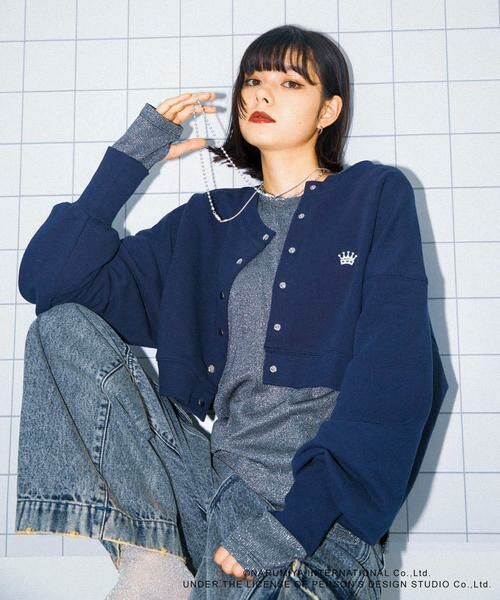 SENSE OF PLACE by URBAN RESEARCH / センスオブプレイス バイ アーバンリサーチ スウェット | 『別注』ANGEL BLUE×SOP　ショートスウェット | 詳細5