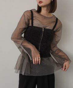 SENSE OF PLACE by URBAN RESEARCH / センスオブプレイス バイ アーバンリサーチ Tシャツ | シアーチュールトップ