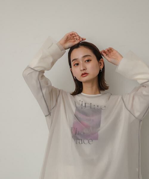 SENSE OF PLACE by URBAN RESEARCH / センスオブプレイス バイ アーバンリサーチ Tシャツ | シアーチュールトップ | 詳細1