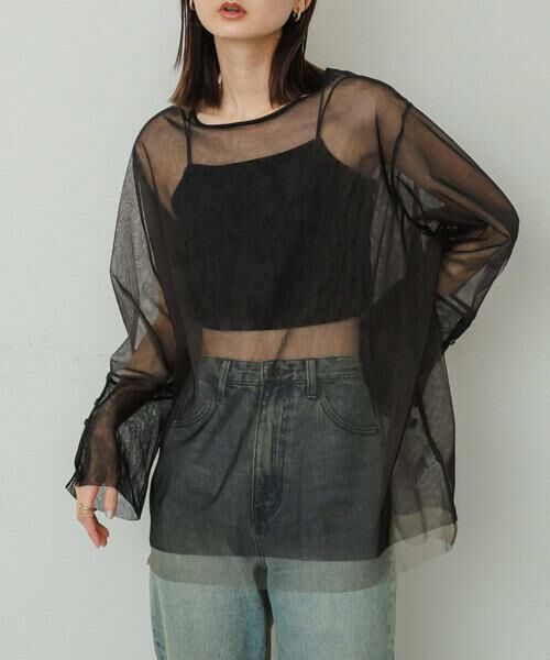 SENSE OF PLACE by URBAN RESEARCH / センスオブプレイス バイ アーバンリサーチ Tシャツ | シアーチュールトップ | 詳細21