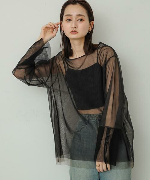 SENSE OF PLACE by URBAN RESEARCH / センスオブプレイス バイ アーバンリサーチ Tシャツ | シアーチュールトップ | 詳細23