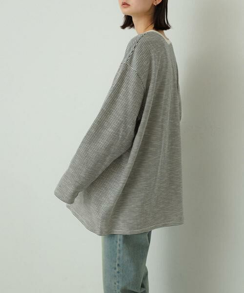 SENSE OF PLACE by URBAN RESEARCH / センスオブプレイス バイ アーバンリサーチ Tシャツ | シアーボーダールーズトップ | 詳細7