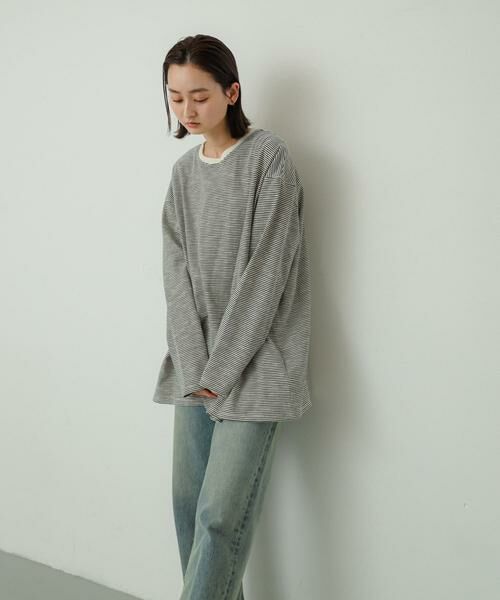 SENSE OF PLACE by URBAN RESEARCH / センスオブプレイス バイ アーバンリサーチ Tシャツ | シアーボーダールーズトップ | 詳細8