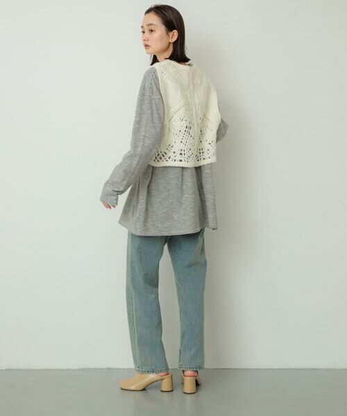 SENSE OF PLACE by URBAN RESEARCH / センスオブプレイス バイ アーバンリサーチ Tシャツ | シアーボーダールーズトップ | 詳細10