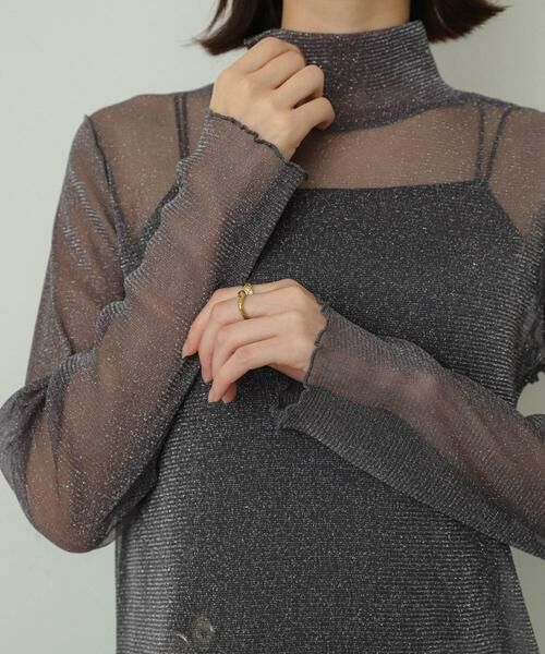 SENSE OF PLACE by URBAN RESEARCH / センスオブプレイス バイ アーバンリサーチ Tシャツ | ラメシアーハイネックトップ | 詳細21