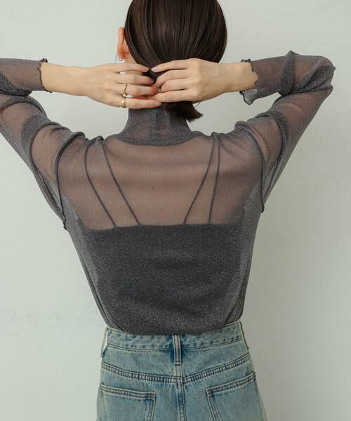 SENSE OF PLACE by URBAN RESEARCH / センスオブプレイス バイ アーバンリサーチ Tシャツ | ラメシアーハイネックトップ | 詳細16