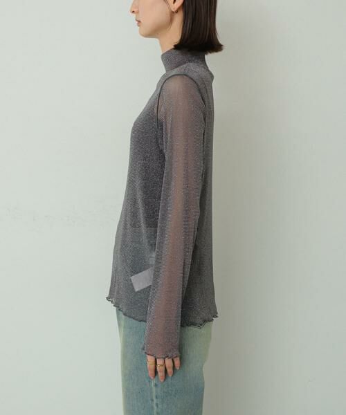 SENSE OF PLACE by URBAN RESEARCH / センスオブプレイス バイ アーバンリサーチ Tシャツ | ラメシアーハイネックトップ | 詳細19