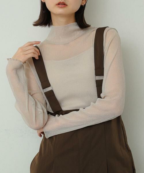 SENSE OF PLACE by URBAN RESEARCH / センスオブプレイス バイ アーバンリサーチ Tシャツ | ラメシアーハイネックトップ | 詳細28