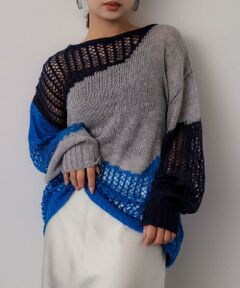 SENSE OF PLACE by URBAN RESEARCH / センスオブプレイス バイ アーバンリサーチ ニット・セーター | モヘアタッチパッチワークセーター