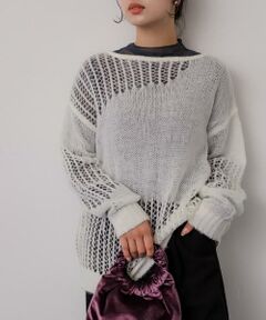 SENSE OF PLACE by URBAN RESEARCH / センスオブプレイス バイ アーバンリサーチ ニット・セーター | モヘアタッチパッチワークセーター