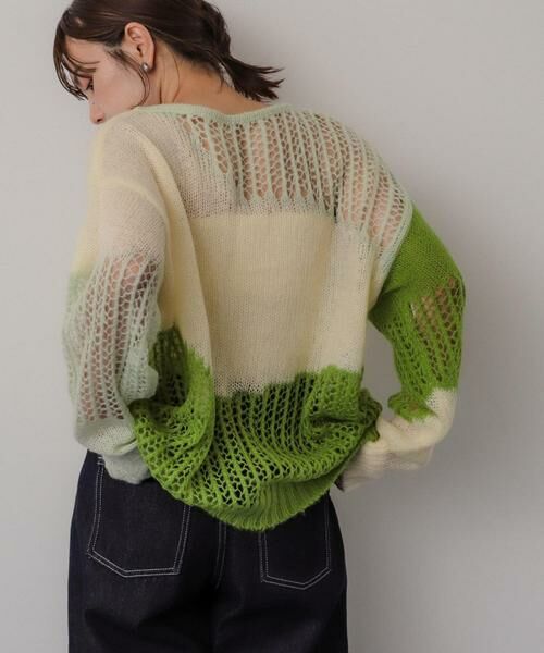 SENSE OF PLACE by URBAN RESEARCH / センスオブプレイス バイ アーバンリサーチ ニット・セーター | モヘアタッチパッチワークセーター | 詳細2