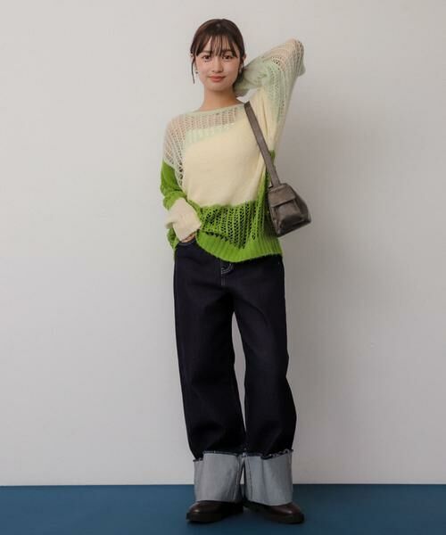 SENSE OF PLACE by URBAN RESEARCH / センスオブプレイス バイ アーバンリサーチ ニット・セーター | モヘアタッチパッチワークセーター | 詳細4