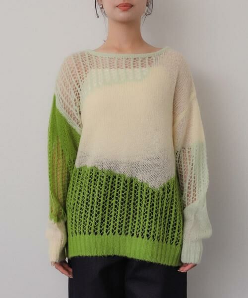 SENSE OF PLACE by URBAN RESEARCH / センスオブプレイス バイ アーバンリサーチ ニット・セーター | モヘアタッチパッチワークセーター | 詳細6