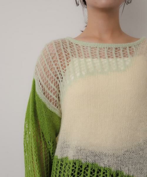 SENSE OF PLACE by URBAN RESEARCH / センスオブプレイス バイ アーバンリサーチ ニット・セーター | モヘアタッチパッチワークセーター | 詳細9