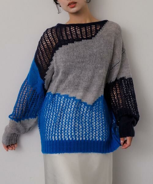 SENSE OF PLACE by URBAN RESEARCH / センスオブプレイス バイ アーバンリサーチ ニット・セーター | モヘアタッチパッチワークセーター | 詳細19