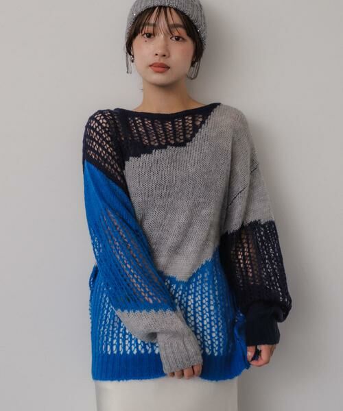 SENSE OF PLACE by URBAN RESEARCH / センスオブプレイス バイ アーバンリサーチ ニット・セーター | モヘアタッチパッチワークセーター | 詳細20
