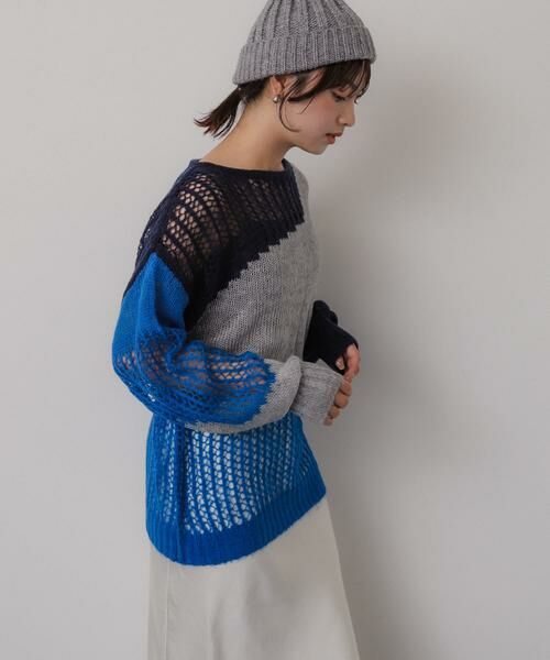 SENSE OF PLACE by URBAN RESEARCH / センスオブプレイス バイ アーバンリサーチ ニット・セーター | モヘアタッチパッチワークセーター | 詳細21