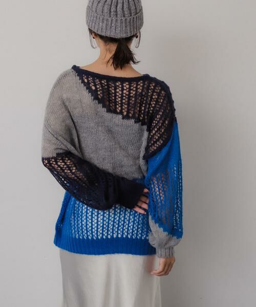 SENSE OF PLACE by URBAN RESEARCH / センスオブプレイス バイ アーバンリサーチ ニット・セーター | モヘアタッチパッチワークセーター | 詳細22