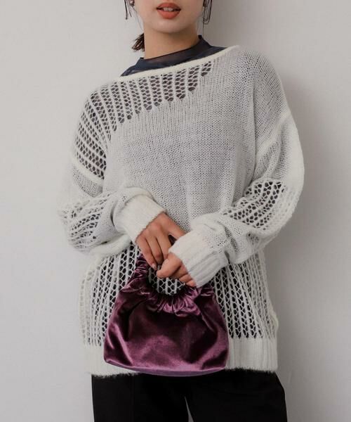 SENSE OF PLACE by URBAN RESEARCH / センスオブプレイス バイ アーバンリサーチ ニット・セーター | モヘアタッチパッチワークセーター | 詳細30
