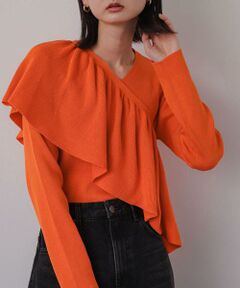 SENSE OF PLACE by URBAN RESEARCH / センスオブプレイス バイ アーバンリサーチ ニット・セーター | 2WAYフリルレイヤードセーター