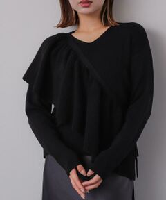 SENSE OF PLACE by URBAN RESEARCH / センスオブプレイス バイ アーバンリサーチ ニット・セーター | 2WAYフリルレイヤードセーター