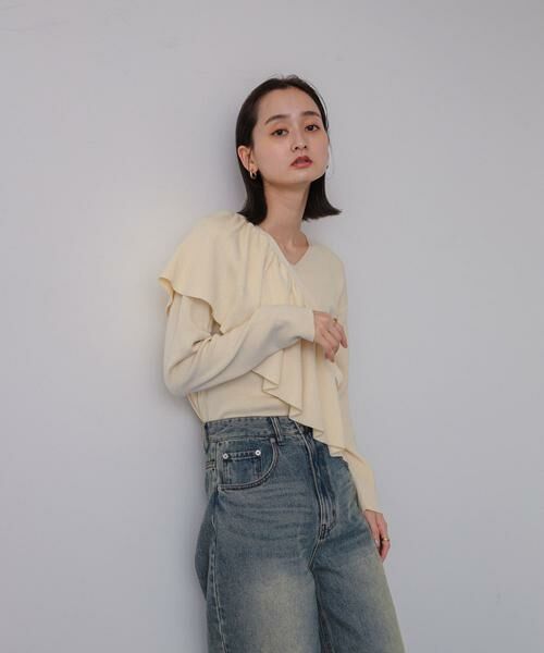 SENSE OF PLACE by URBAN RESEARCH / センスオブプレイス バイ アーバンリサーチ ニット・セーター | 2WAYフリルレイヤードセーター | 詳細13