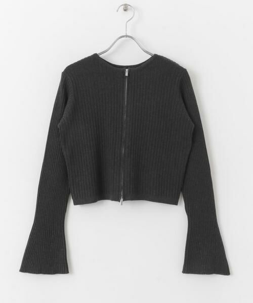 SENSE OF PLACE by URBAN RESEARCH / センスオブプレイス バイ アーバンリサーチ ニット・セーター | フレアスリーブジップセーター | 詳細24