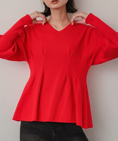 SENSE OF PLACE by URBAN RESEARCH / センスオブプレイス バイ アーバンリサーチ ニット・セーター | Vネックウエストタックセーター | 詳細1