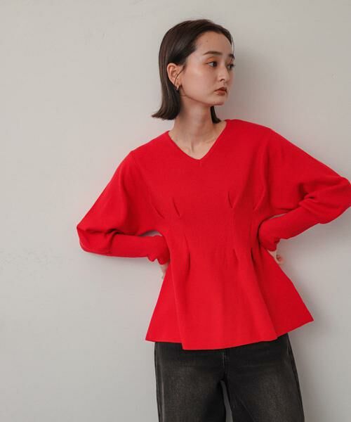 SENSE OF PLACE by URBAN RESEARCH / センスオブプレイス バイ アーバンリサーチ ニット・セーター | Vネックウエストタックセーター | 詳細2