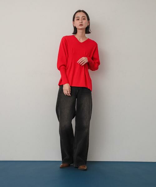 SENSE OF PLACE by URBAN RESEARCH / センスオブプレイス バイ アーバンリサーチ ニット・セーター | Vネックウエストタックセーター | 詳細4