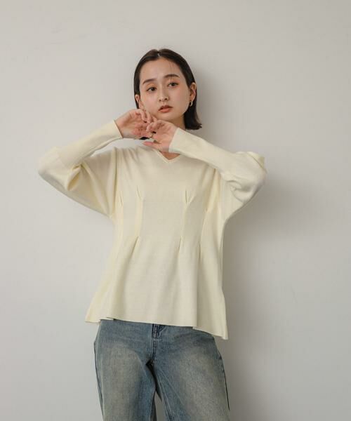 SENSE OF PLACE by URBAN RESEARCH / センスオブプレイス バイ アーバンリサーチ ニット・セーター | Vネックウエストタックセーター | 詳細7