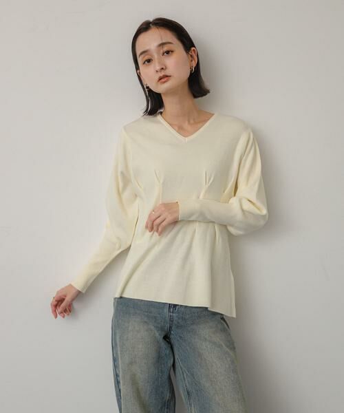 SENSE OF PLACE by URBAN RESEARCH / センスオブプレイス バイ アーバンリサーチ ニット・セーター | Vネックウエストタックセーター | 詳細8