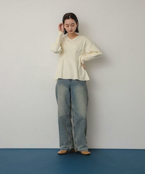 SENSE OF PLACE by URBAN RESEARCH / センスオブプレイス バイ アーバンリサーチ ニット・セーター | Vネックウエストタックセーター | 詳細10