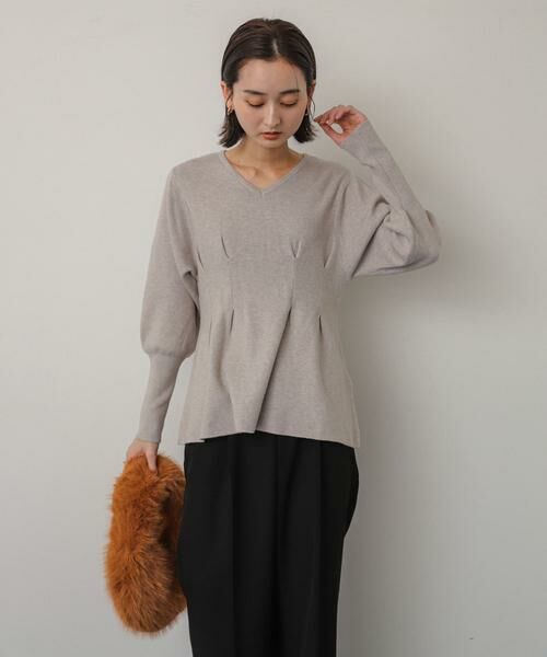 SENSE OF PLACE by URBAN RESEARCH / センスオブプレイス バイ アーバンリサーチ ニット・セーター | Vネックウエストタックセーター | 詳細22