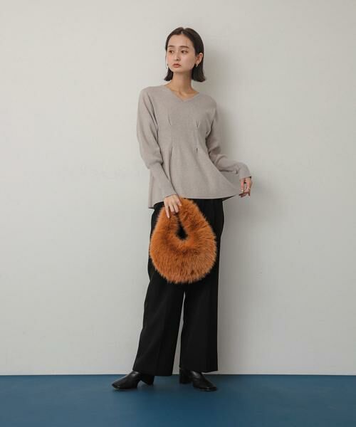 SENSE OF PLACE by URBAN RESEARCH / センスオブプレイス バイ アーバンリサーチ ニット・セーター | Vネックウエストタックセーター | 詳細25