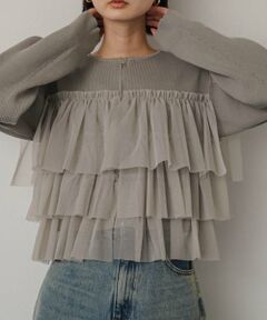 SENSE OF PLACE by URBAN RESEARCH / センスオブプレイス バイ アーバンリサーチ ニット・セーター | 『洗濯可』ダブルジップフリルニットカーディガン